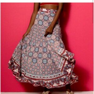 Carolina K 100% Organic Cotton Maxi Skirt Catalina Algarve Small